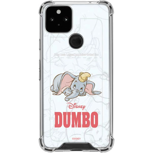 Disney Dumbo Classic sketched portrait Google Pixel 5 Clear Case
